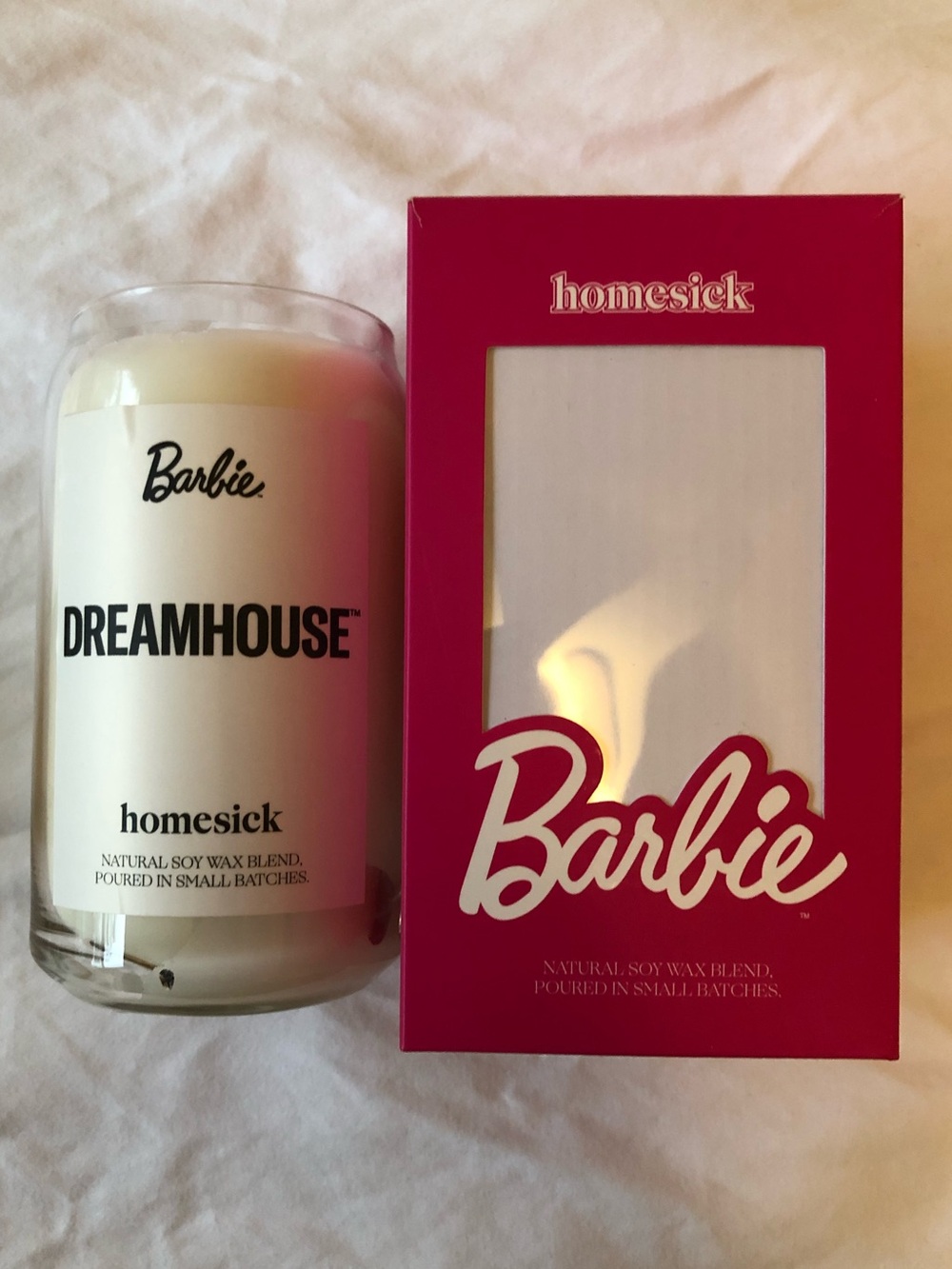 Homesick Barbie Dreamhouse Candle with Hot Pink Box